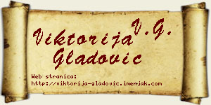 Viktorija Gladović vizit kartica